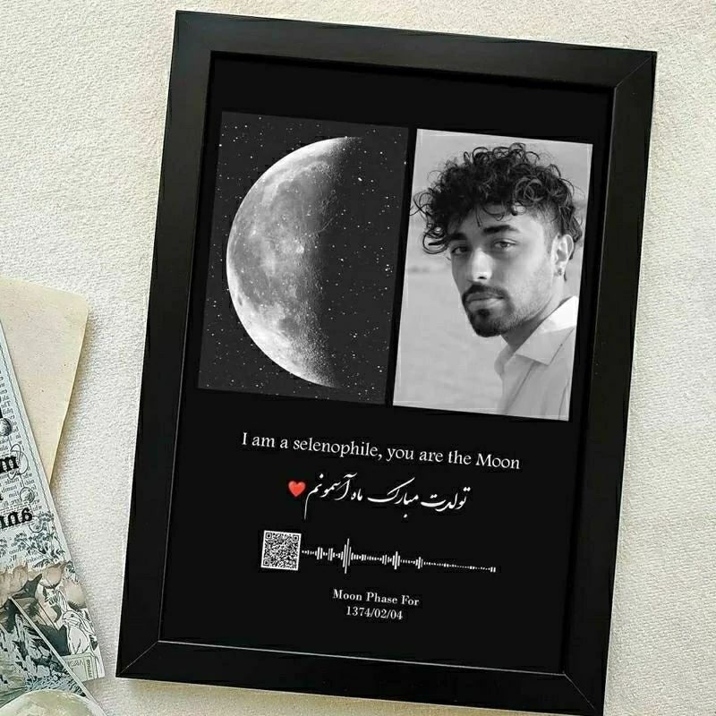 کادو روز تولد-تابلو موزیکال طرح عکس دلخواه