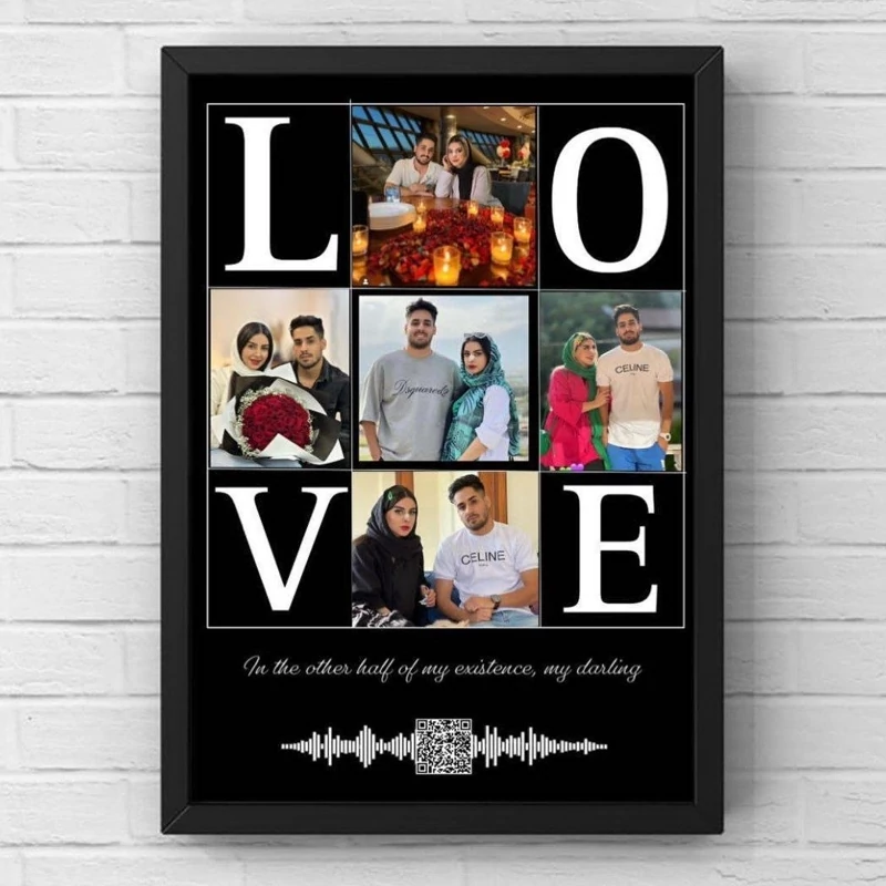 قاب موزیکال love سایز متوسط